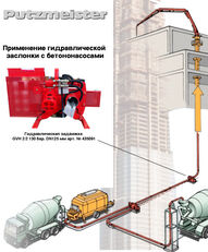 PUTZMEISTER задвижка заслонка бетоновода гидравлическая Shut-off valve GVH 2 bomba de hormigón estacionaria nueva
