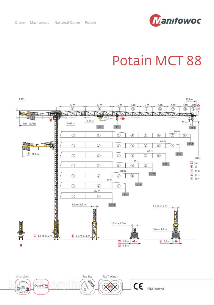 Potain MCT 88 grúa torre