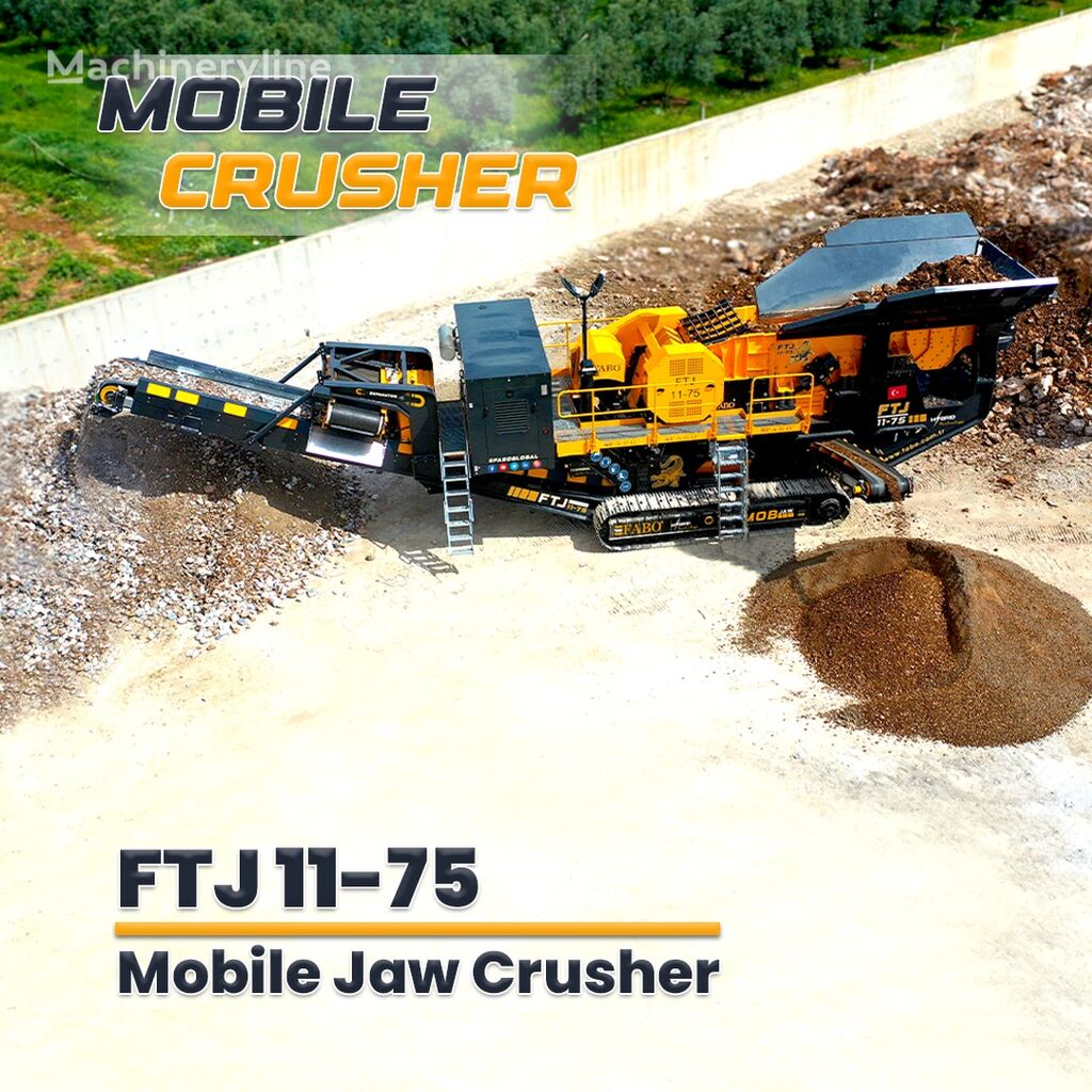 FABO FTJ 11-75 MOBILE JAW CRUSHER 150-300 TPH | AVAILABLE IN STOCK planta de asfalto nueva