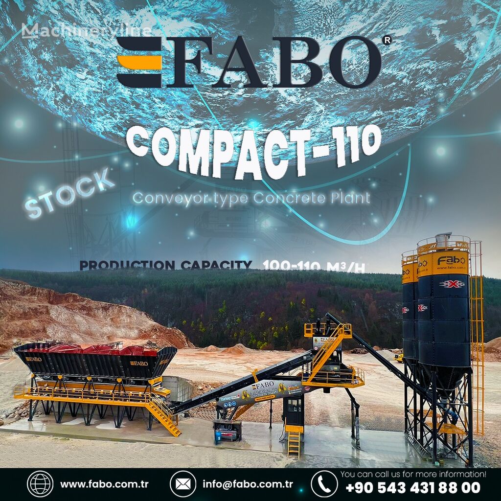 FABO BETONNYY ZAVOD FABOMIX COMPACT-110 | NOVYY PROEKT  planta de hormigón nueva