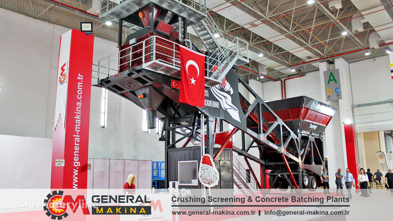 General Makina Mobile Concrete Plant Turkey planta de hormigón nueva