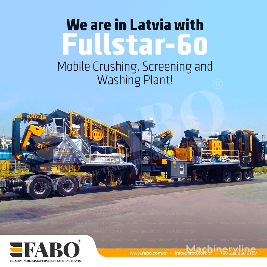 FABO FULLSTAR-60 Crushing, Washing & Screening Plant planta trituradora móvil nueva